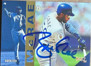 Brian McRae Signed 1994 Score Select Baseball Card - Kansas City Royals - PastPros