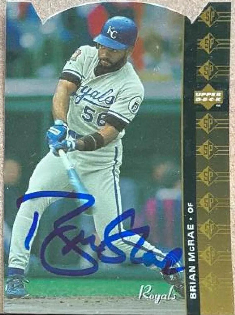 Brian McRae Signed 1994 SP Die Cut Baseball Card - Kansas City Royals
