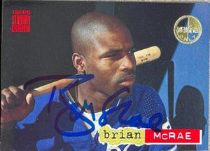 Brian McRae Signed 1994 Stadium Club Member's Only Baseball Card - Kansas City Royals - PastPros