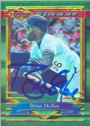 Brian McRae Signed 1994 Topps Finest Baseball Card - Kansas City Royals - PastPros