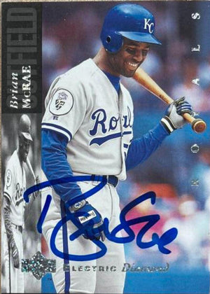 Brian McRae Signed 1994 Upper Deck Electric Diamond Baseball Card - Kansas City Royals - PastPros