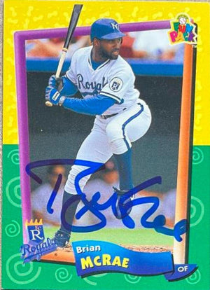 Brian McRae Signed 1994 Upper Deck Fun Pack Baseball Card - Kansas City Royals - PastPros