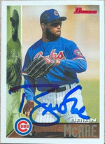 Brian McRae Signed 1995 Bowman Baseball Card - Chicago Cubs