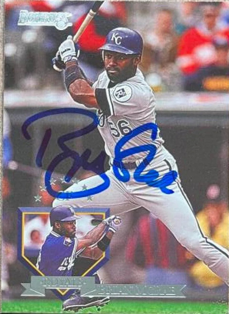 Brian McRae Signed 1995 Donruss Baseball Card - Kansas City Royals