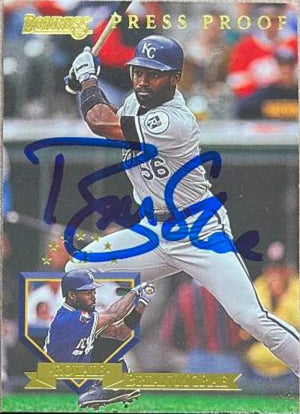 Brian McRae Signed 1995 Donruss Press Proofs Baseball Card - Kansas City Royals