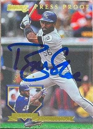 Brian McRae Signed 1995 Donruss Press Proofs Baseball Card - Kansas City Royals - PastPros