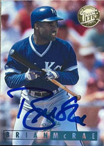 Brian McRae Signed 1995 Fleer Ultra Gold Medallion Baseball Card - Kansas City Royals