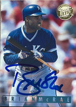 Brian McRae Signed 1995 Fleer Ultra Gold Medallion Baseball Card - Kansas City Royals - PastPros