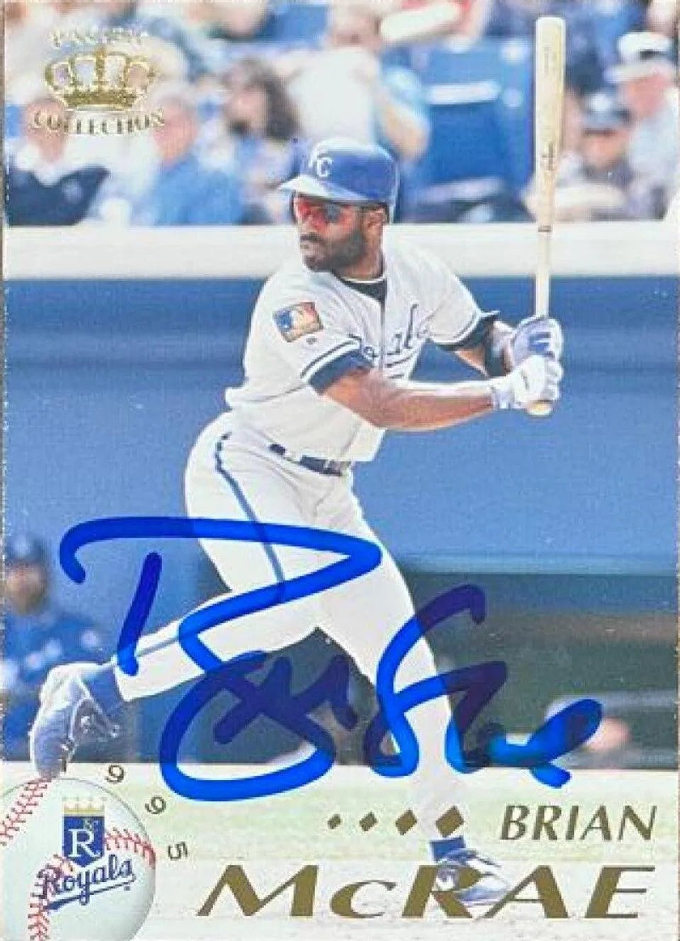 Brian McRae Signed 1995 Pacific Baseball Card - Kansas City Royals