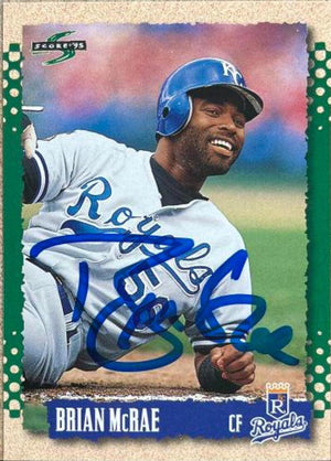 Brian McRae Signed 1995 Score Baseball Card - Kansas City Royals - PastPros