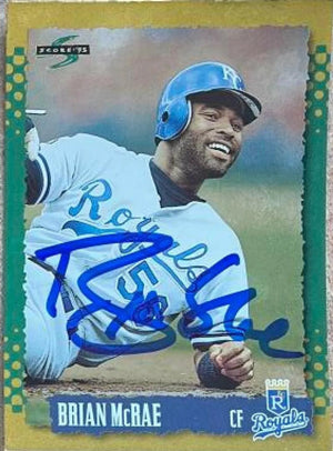 Brian McRae Signed 1995 Score Gold Rush Baseball Card - Kansas City Royals