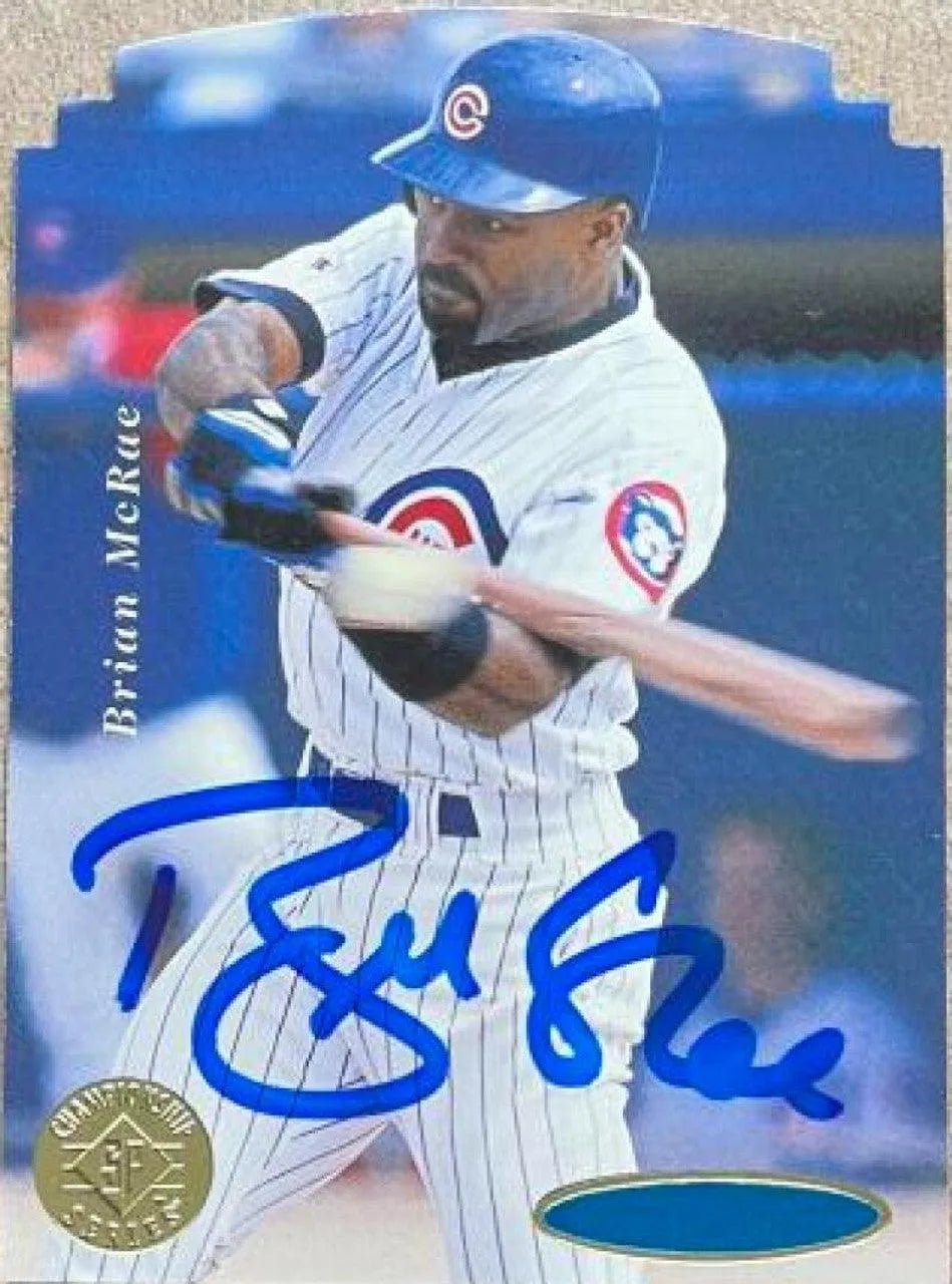 Brian McRae Signed 1995 SP Championship Die Cuts Baseball Card - Chicago Cubs