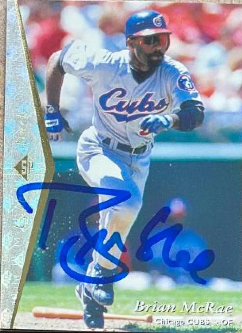 Brian McRae Signed 1995 SP Superbafoil Baseball Card - Chicago Cubs