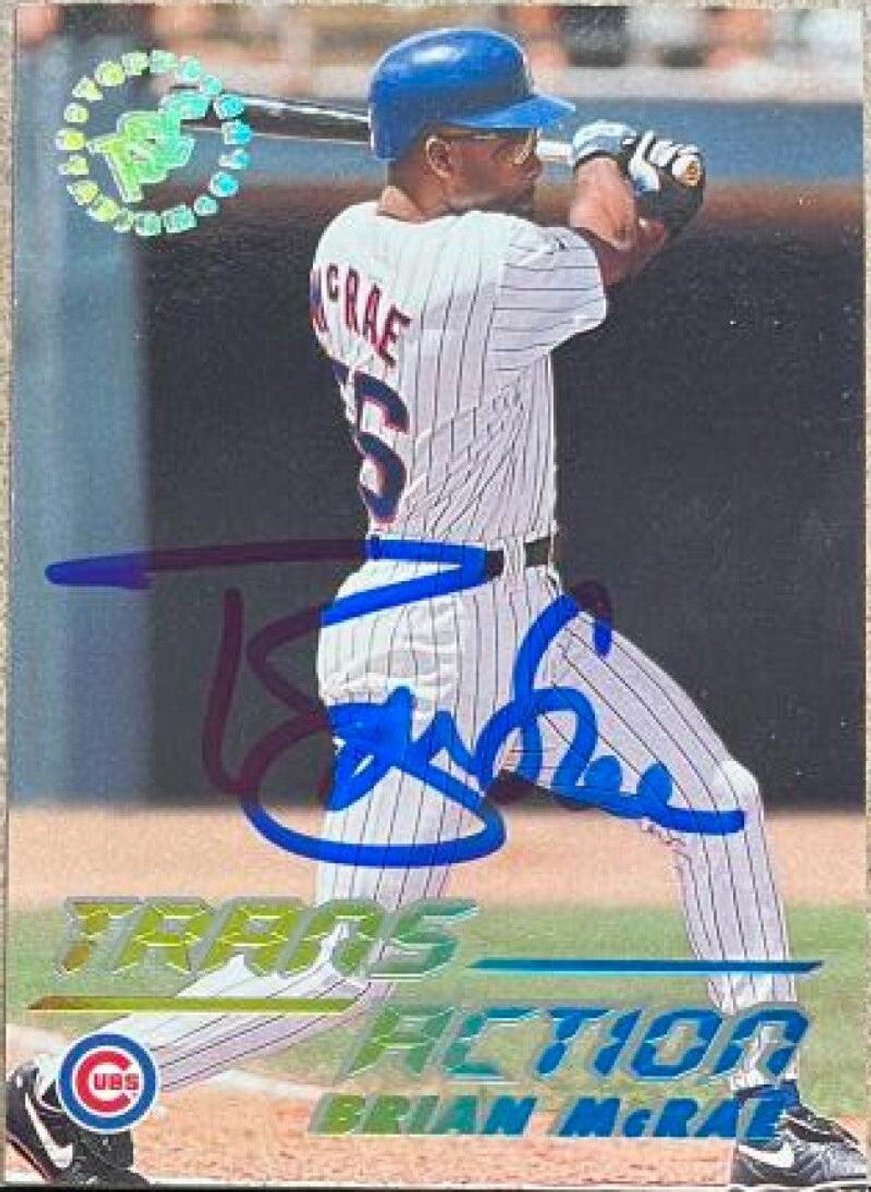 Brian McRae Signed 1995 Stadium Club Baseball Card - Chicago Cubs - PastPros