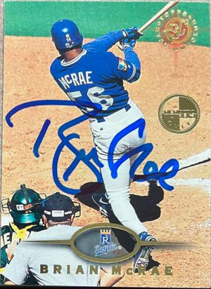 Brian McRae Signed 1995 Stadium Club Member's Only Baseball Card - Kansas City Royals - PastPros