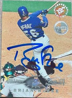 Brian McRae Signed 1995 Stadium Club Virtual Reality Member's Only Baseball Card - Kansas City Royals - PastPros