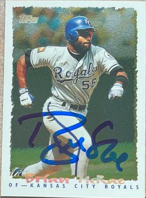 Brian McRae Signed 1995 Topps Cyberstats Baseball Card - Kansas City Royals - PastPros
