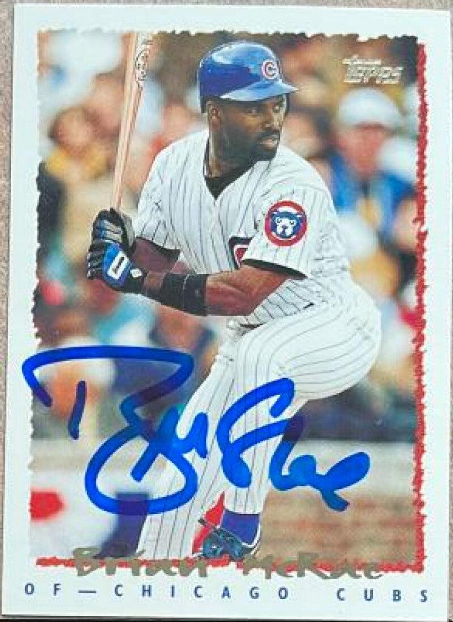 Brian McRae Signed 1995 Topps Traded & Rookies Baseball Card - Chicago Cubs - PastPros