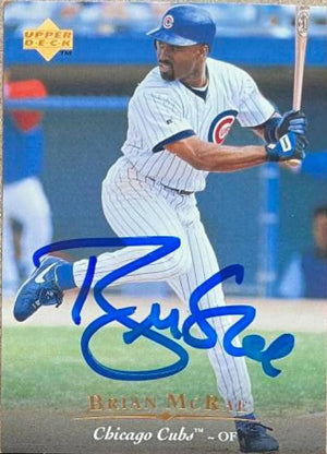 Brian McRae Signed 1995 Upper Deck Baseball Card - Chicago Cubs