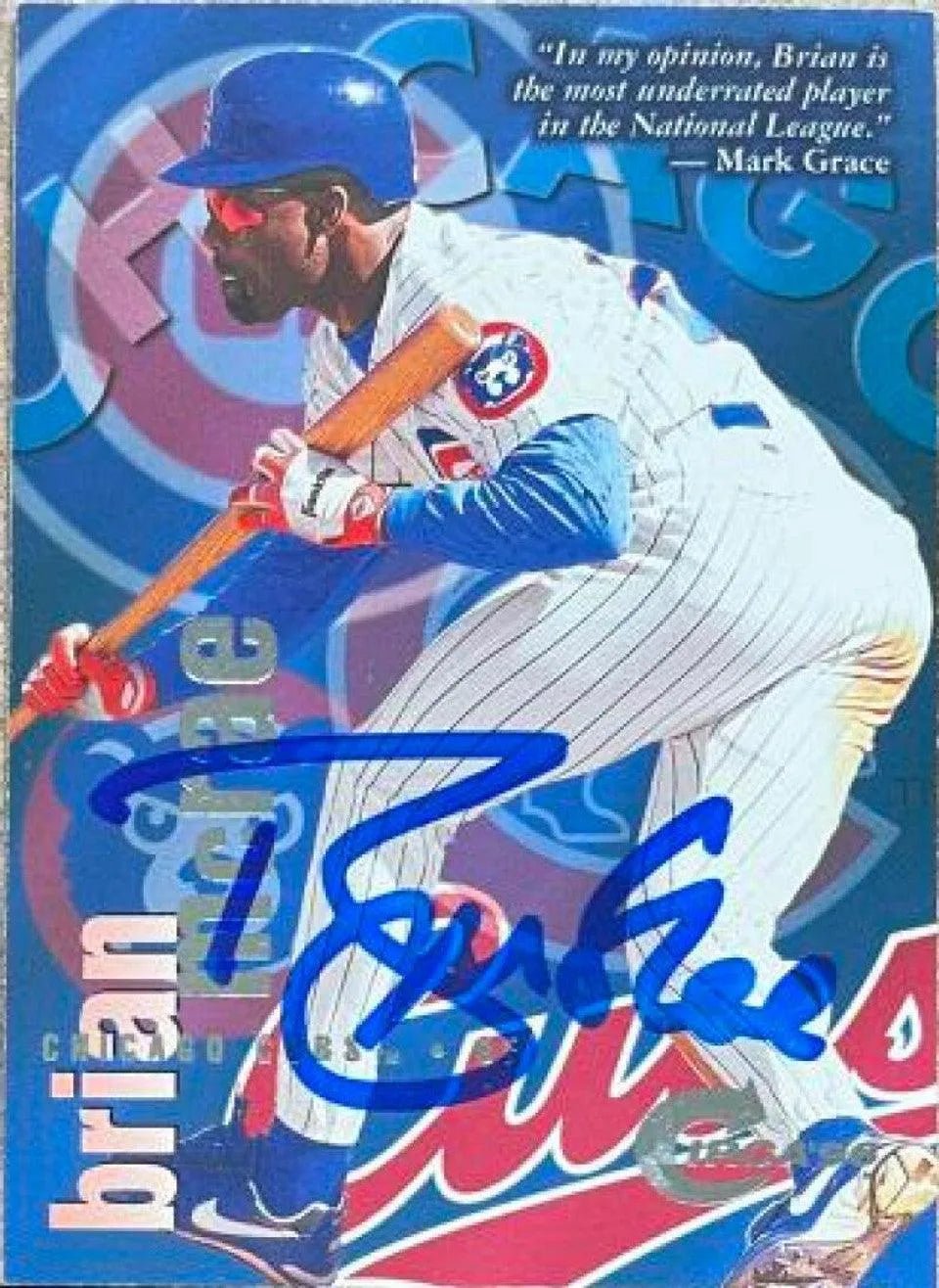 Brian McRae Signed 1996 Circa Baseball Card - Chicago Cubs