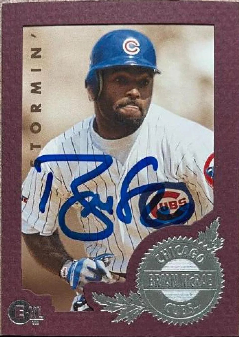 Brian McRae Signed 1996 E-Motion XL Baseball Card - Chicago Cubs