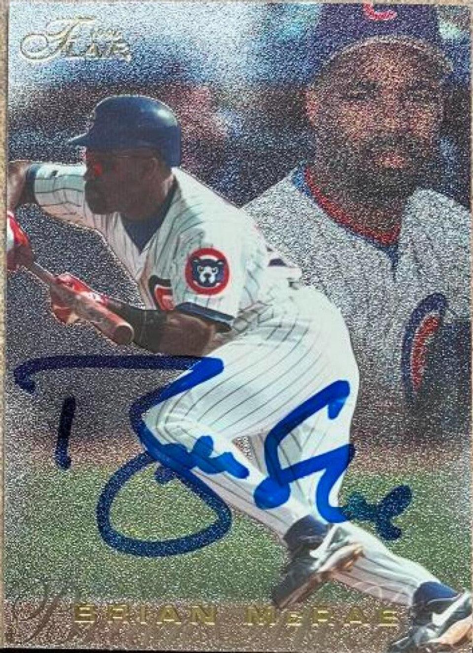 Brian McRae Signed 1996 Flair (Gold) Baseball Card - Chicago Cubs - PastPros