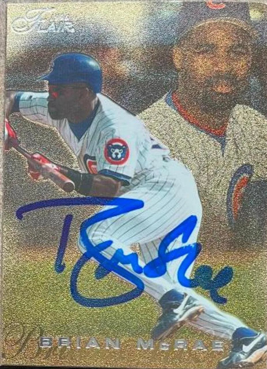Brian McRae Signed 1996 Flair (Silver) Baseball Card - Chicago Cubs