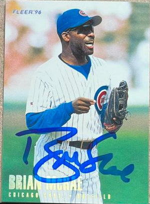 Brian McRae Signed 1996 Fleer Tiffany Baseball Card - Chicago Cubs - PastPros