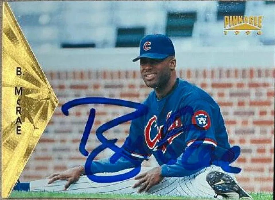 Brian McRae Signed 1996 Pinnacle Baseball Card - Chicago Cubs