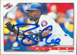 Brian McRae Signed 1996 Score Baseball Card - Chicago Cubs - PastPros