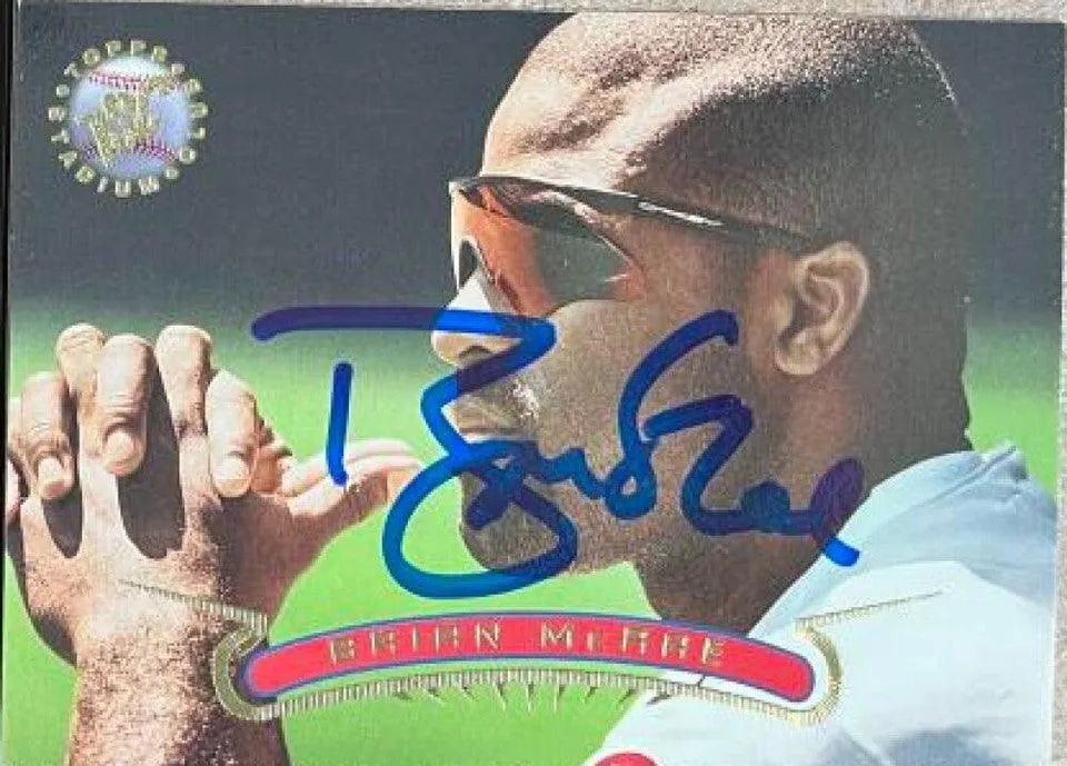 Brian McRae Signed 1996 Stadium Club Baseball Card - Chicago Cubs