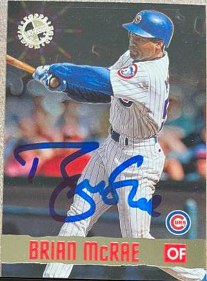 Brian McRae Signed 1996 Stadium Club Members Only 50 Baseball Card - Chicago Cubs - PastPros