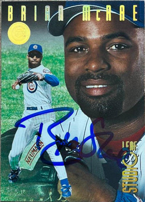 Brian McRae Signed 1996 Studio Press Proofs Gold Baseball Card - Chicago Cubs - PastPros