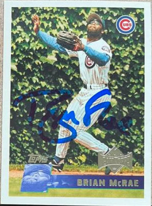 Brian McRae Signed 1996 Topps 'Team Topps' Baseball Card - Chicago Cubs