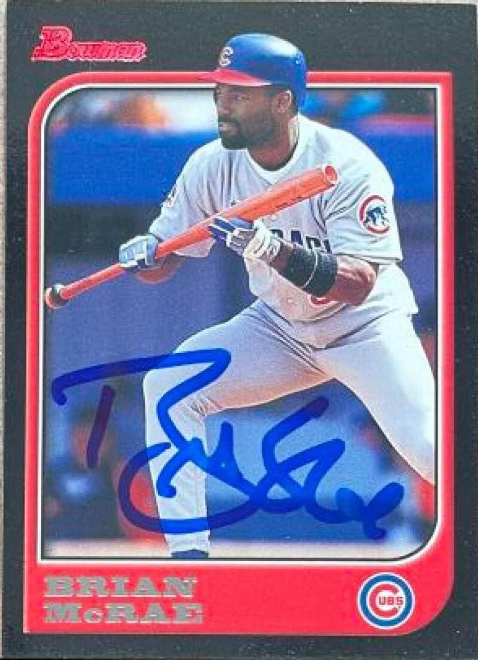 Brian McRae Signed 1997 Bowman Baseball Card - Chicago Cubs