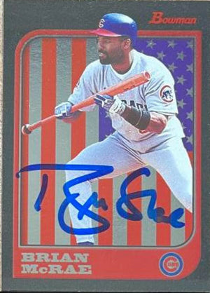 Brian McRae Signed 1997 Bowman International Baseball Card - Chicago Cubs - PastPros