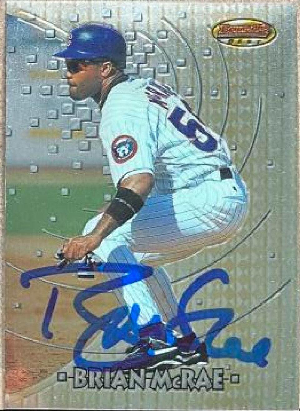 Brian McRae Signed 1997 Bowman's Best Baseball Card - Chicago Cubs - PastPros