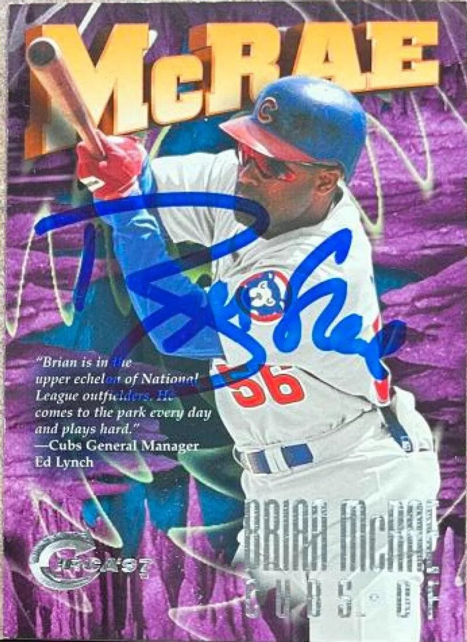 Brian McRae Signed 1997 Circa Baseball Card - Chicago Cubs