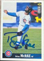 Brian McRae Signed 1997 Collector's Choice Baseball Card - Chicago Cubs