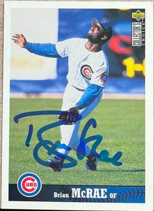 Brian McRae Signed 1997 Collector's Choice Baseball Card - Chicago Cubs
