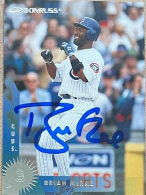 Brian McRae Signed 1997 Donruss Baseball Card - Chicago Cubs