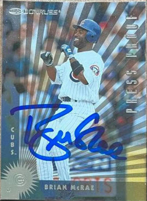 Brian McRae Signed 1997 Donruss Press Proofs Silver Baseball Card - Chicago Cubs