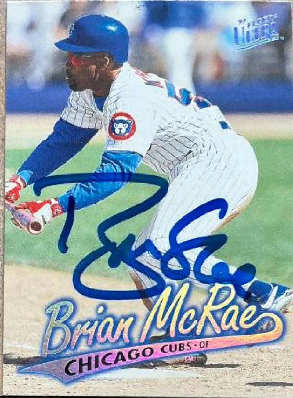 Brian McRae Signed 1997 Fleer Ultra Baseball Card - Chicago Cubs