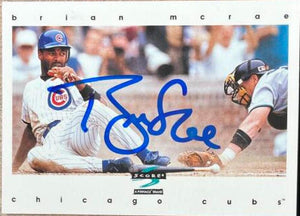 Brian McRae Signed 1997 Score Baseball Card - Chicago Cubs - PastPros