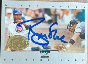 Brian McRae Signed 1997 Score Premium Stock Baseball Card - Chicago Cubs