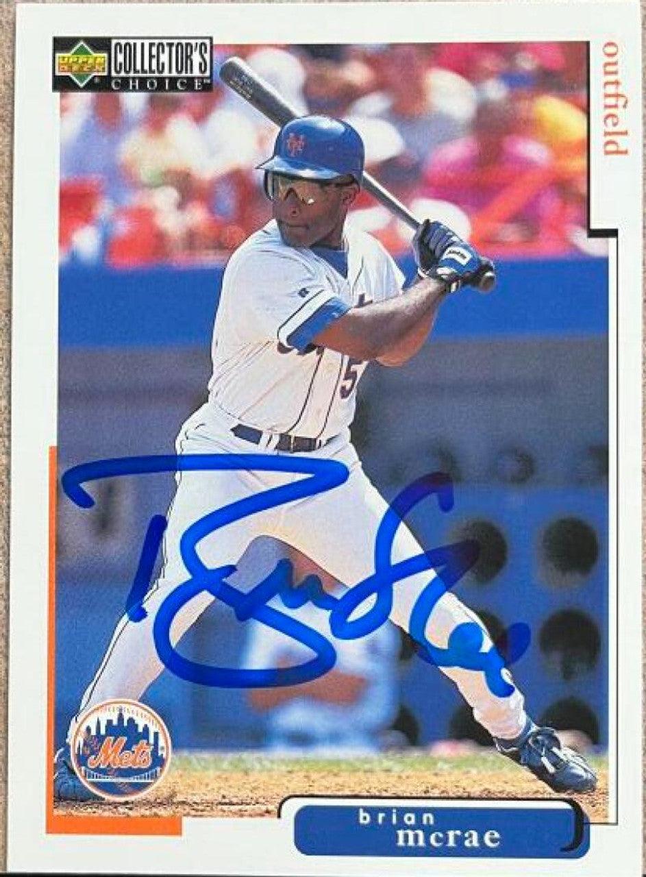 Brian McRae Signed 1998 Collector's Choice Baseball Card - New York Mets - PastPros