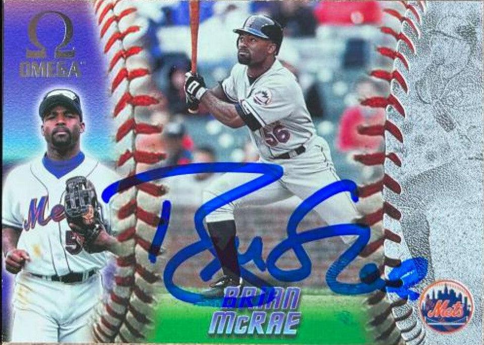 Brian McRae Signed 1998 Pacific Omega Baseball Card - New York Mets - PastPros