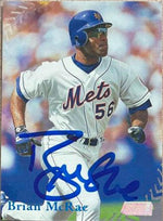 Brian McRae Signed 1998 Stadium Club Baseball Card - New York Mets - PastPros