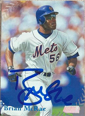 Brian McRae Signed 1998 Stadium Club Baseball Card - New York Mets - PastPros