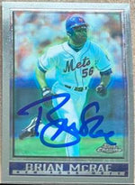 Brian McRae Signed 1998 Topps Chrome Baseball Card - New York Mets - PastPros